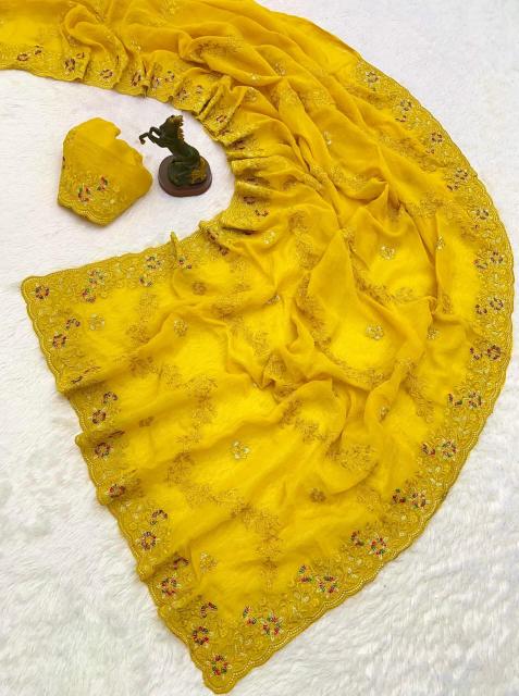 Vastrangan floral embroidery surat ki saree online shopping